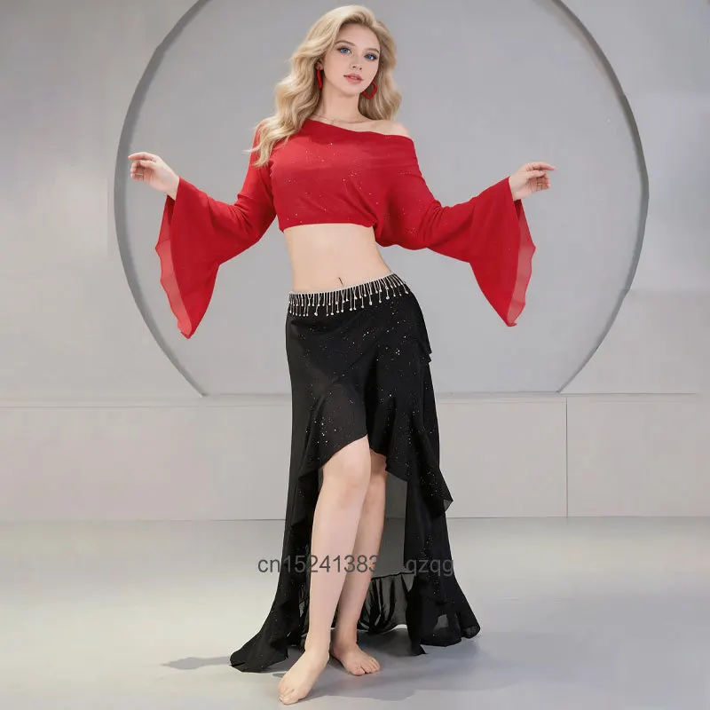 Belly Dance Beginner's Practice Costumes New Advanced Me Belly Dance Performance Outfit Set for Women Belly Dance Practice Wear