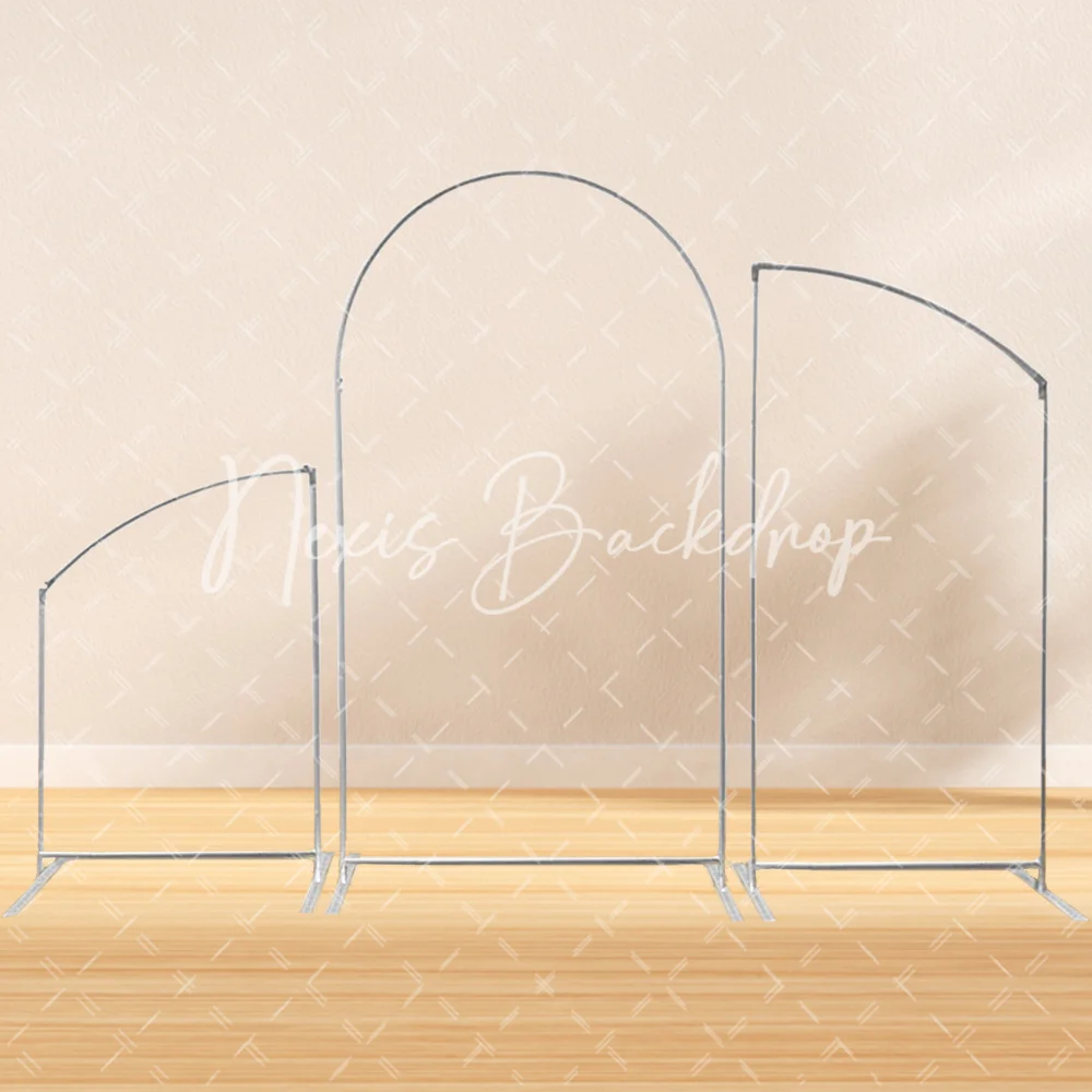 

Silver Metal Arch Backdrop Stands Set of 3 For Wedding, Birthday, Baby Shower, Photogralhy, Graduation Party Decoration Frames