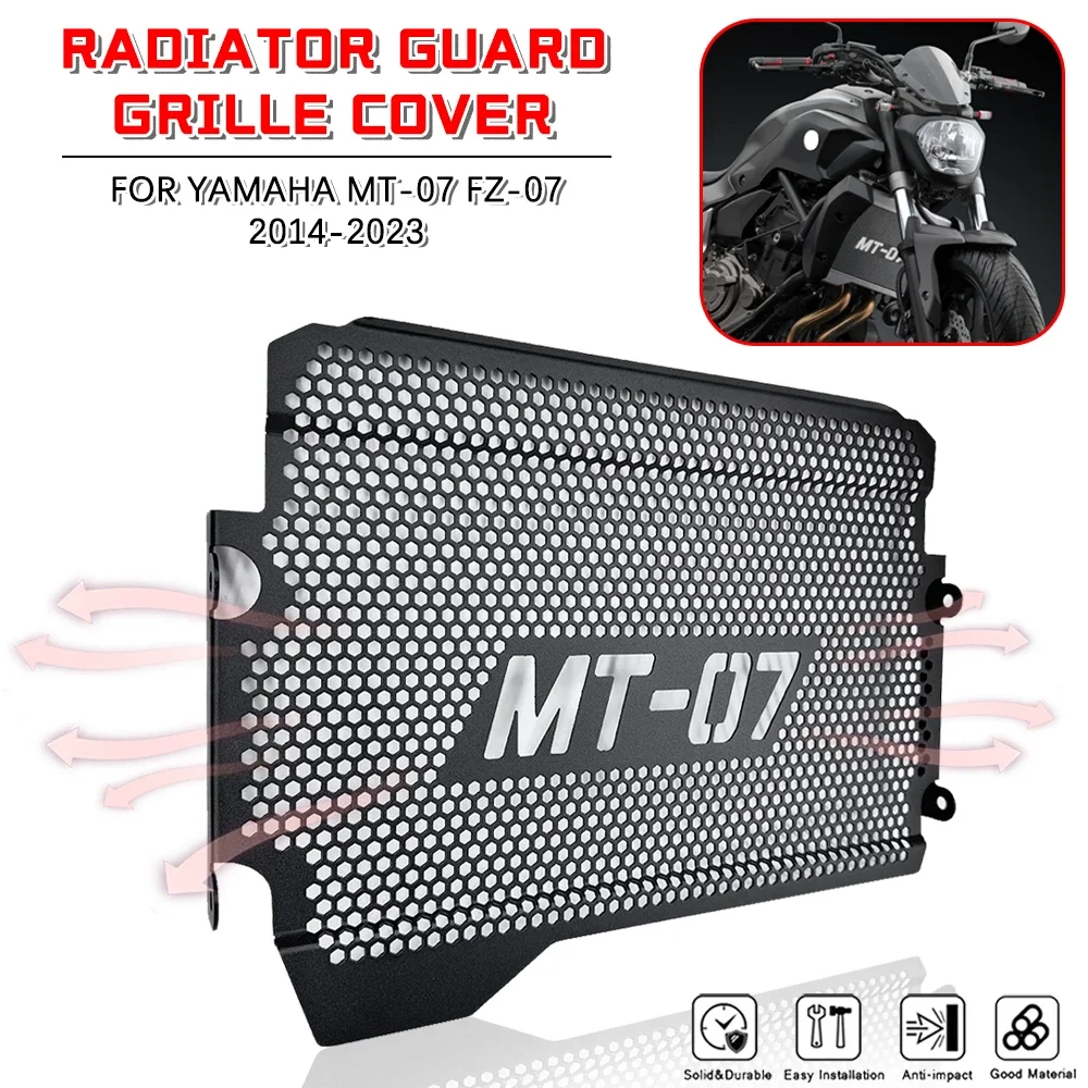 For Yamaha MT-07 FZ-07 MT07 MT FZ 07 2014-2023 2020 2021 2022 FZ07 MT07 Motorcycle Radiator Grille Guard Cover Fuel Tank Protect