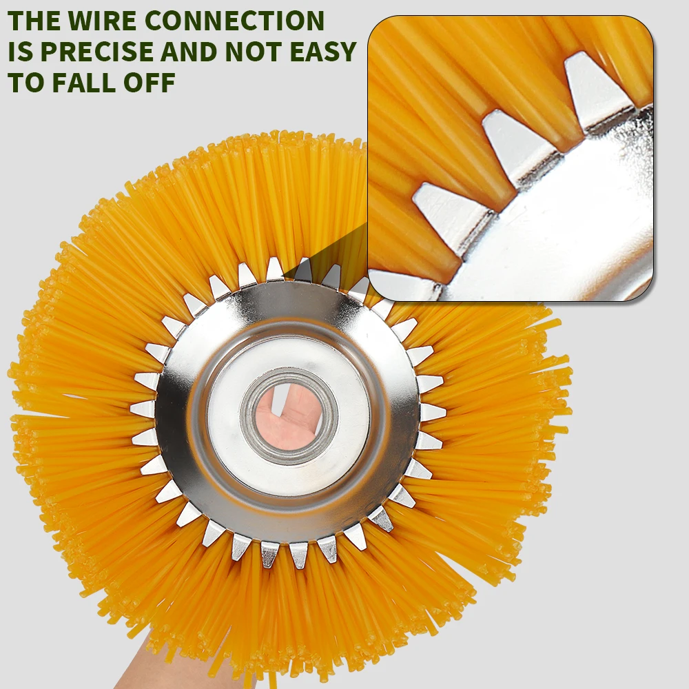 

Универсальная триммерная головка для травы, щетка-триммер 8 дюймов, 200 мм, колесо из нейлоновой проволоки, садовый лужайка с сорняками