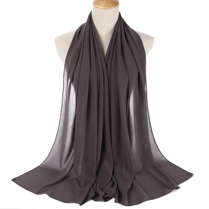 

Women Solid Color Chiffon Hijab Scarf Wrap Islamic Shawls Headband Muslim Hijabs Wrap Headscarf Scarves 40 Colors