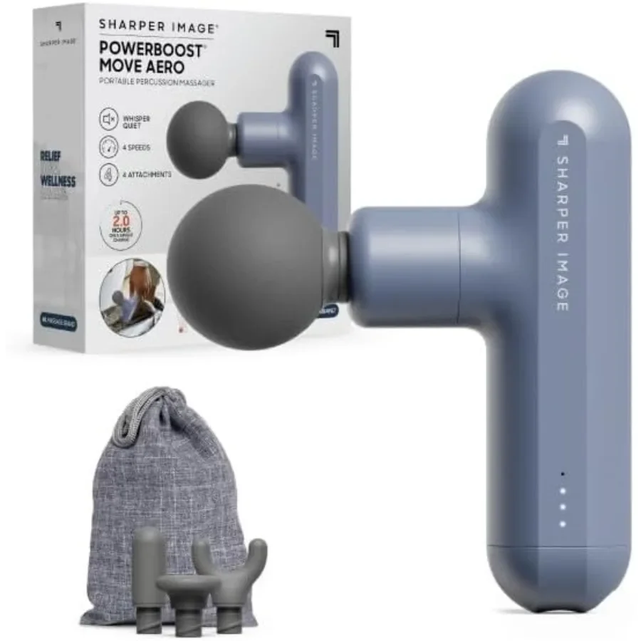 

Портативный массажер для всего тела, спины и плеч с 4 узлами и обновленной сумкой для переноски SoftTouch Design для глубокого массажа тканей Идеально подходит