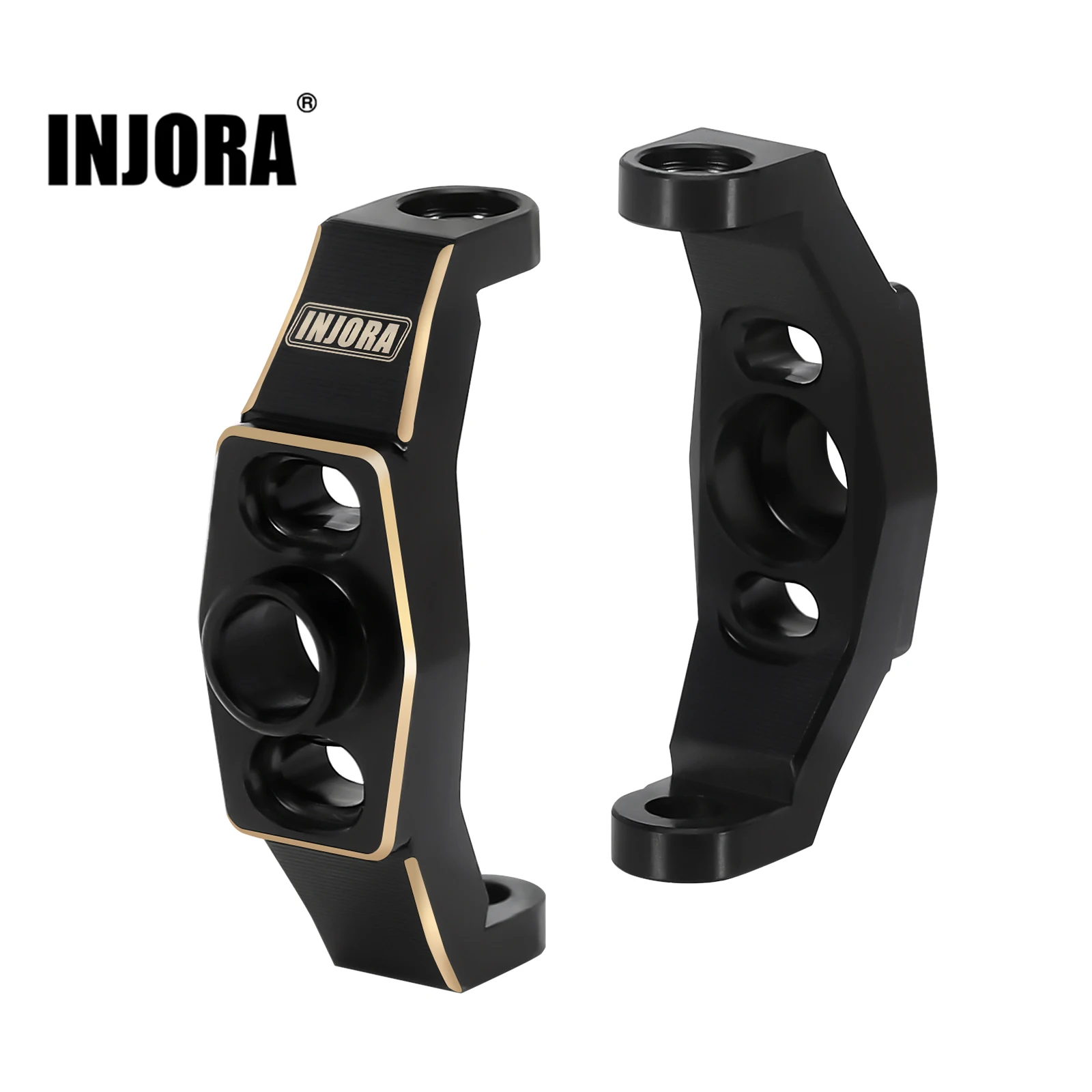 INJORA Brass Adjustable Caster Blocks Clockable C Hub Carriers for 1/18 TRX4M RC Crawler
