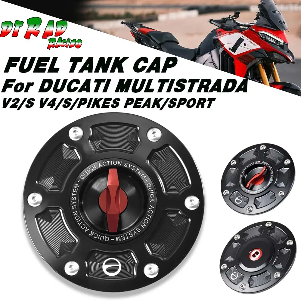 Motorcycle Fast Plug Gasoline Tank Cover For DUCATI MULTISTRADA V2/S V4/S/PIKES PEAK/SPORT Gas Valve Cap Protector Accessories