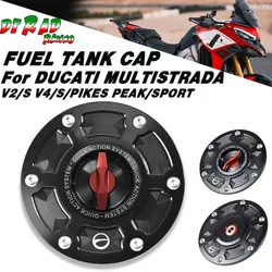 Cubierta de tanque de gasolina de enchufe rápido para motocicleta, accesorios protectores de tapa de válvula de Gas para DUCATI MULTISTRADA V2/S V4/S/PIKES PEAK/SPORT