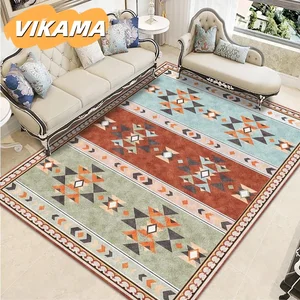 Vikama etnik tarzı kristal kadife halı retro tarzı-Farsça-oturma odası, kanepe, halı, * bir halı, tamamen kapalı kapı En çok satılan 12 halı, İran tarzı-1 numara
