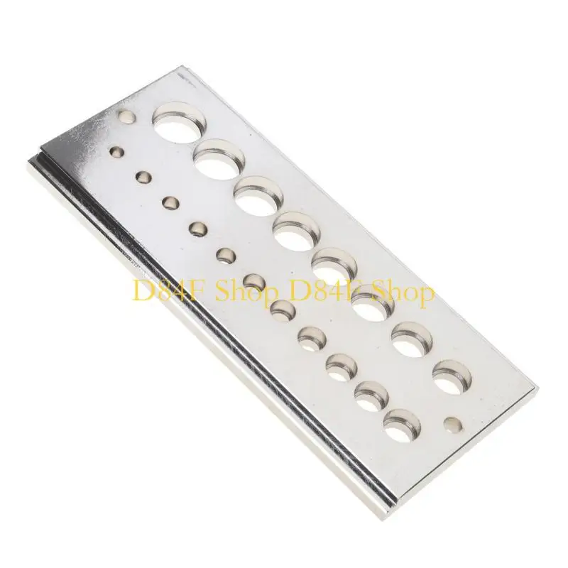 D84F الصلب صفيحة الصلب ، صانع قضبان خشب Dowel Imperial 19 حفرة في 1/32 "الزيادات 1/8" #5