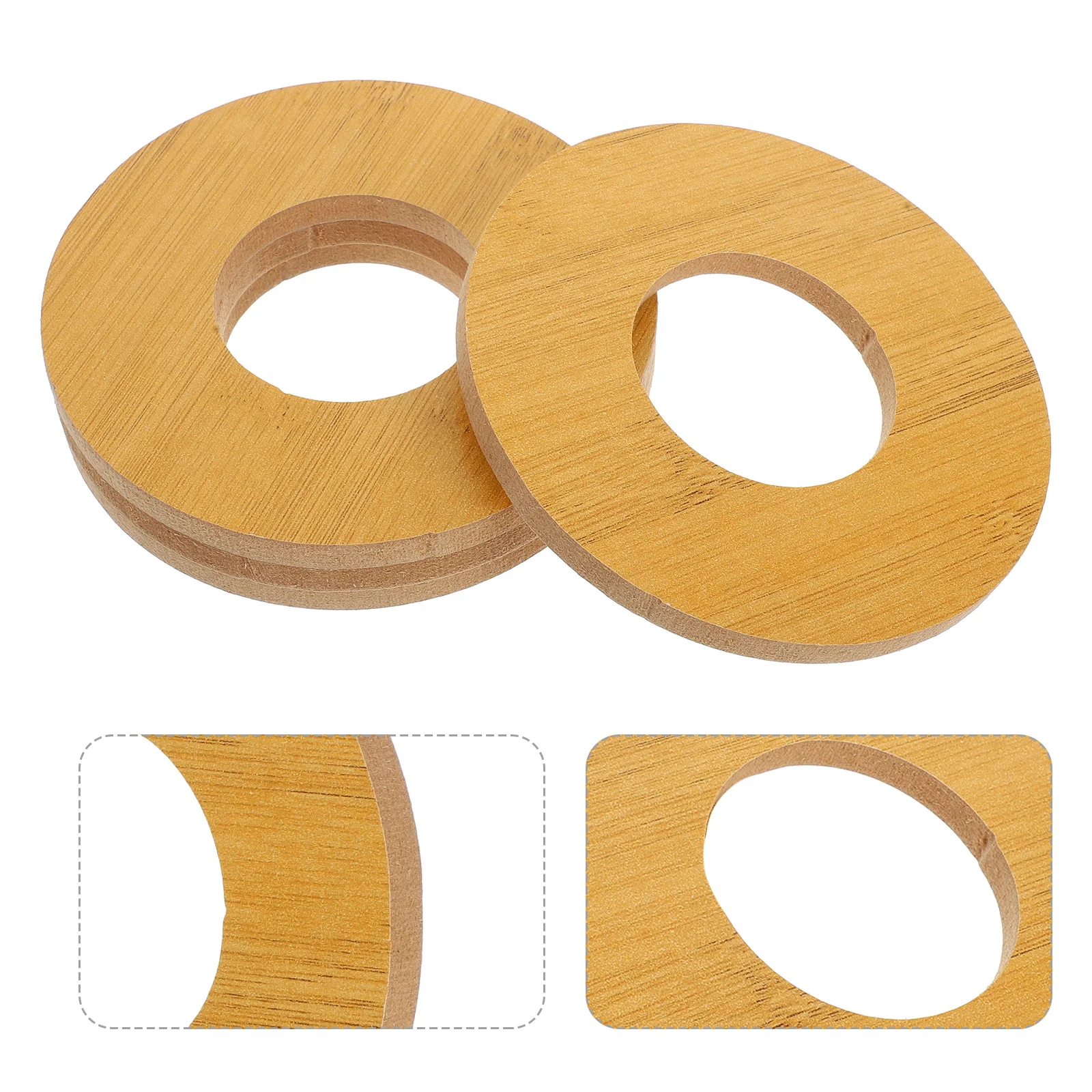 

4Pcs Compact Grinding Bowl Lid Set Bamboo Material Leak Proof Mashing Lid for Spices and Garlic Daily Use Kitchen