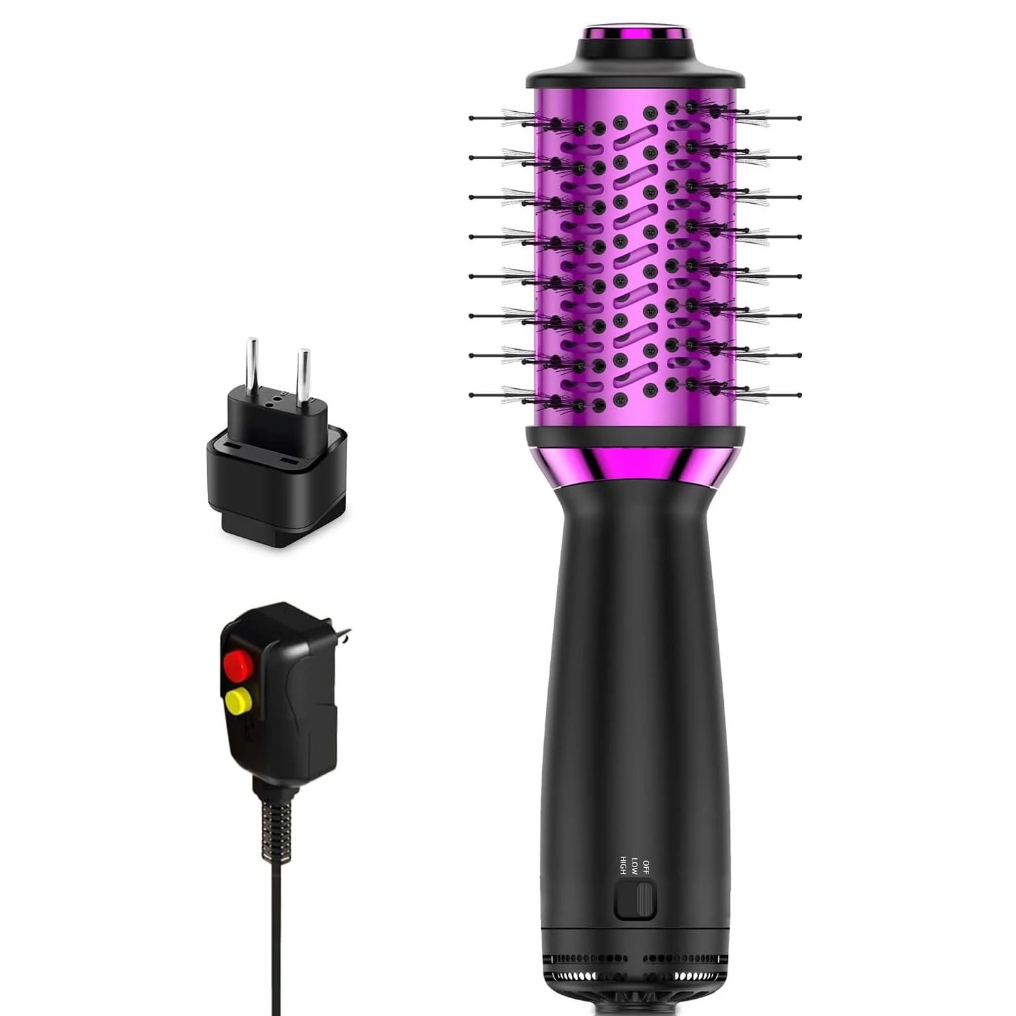 

Mini Hot Air Styler Dual Voltage 4 in 1 Blow Dryer Brush for Drying Straightening Curling Volumizing