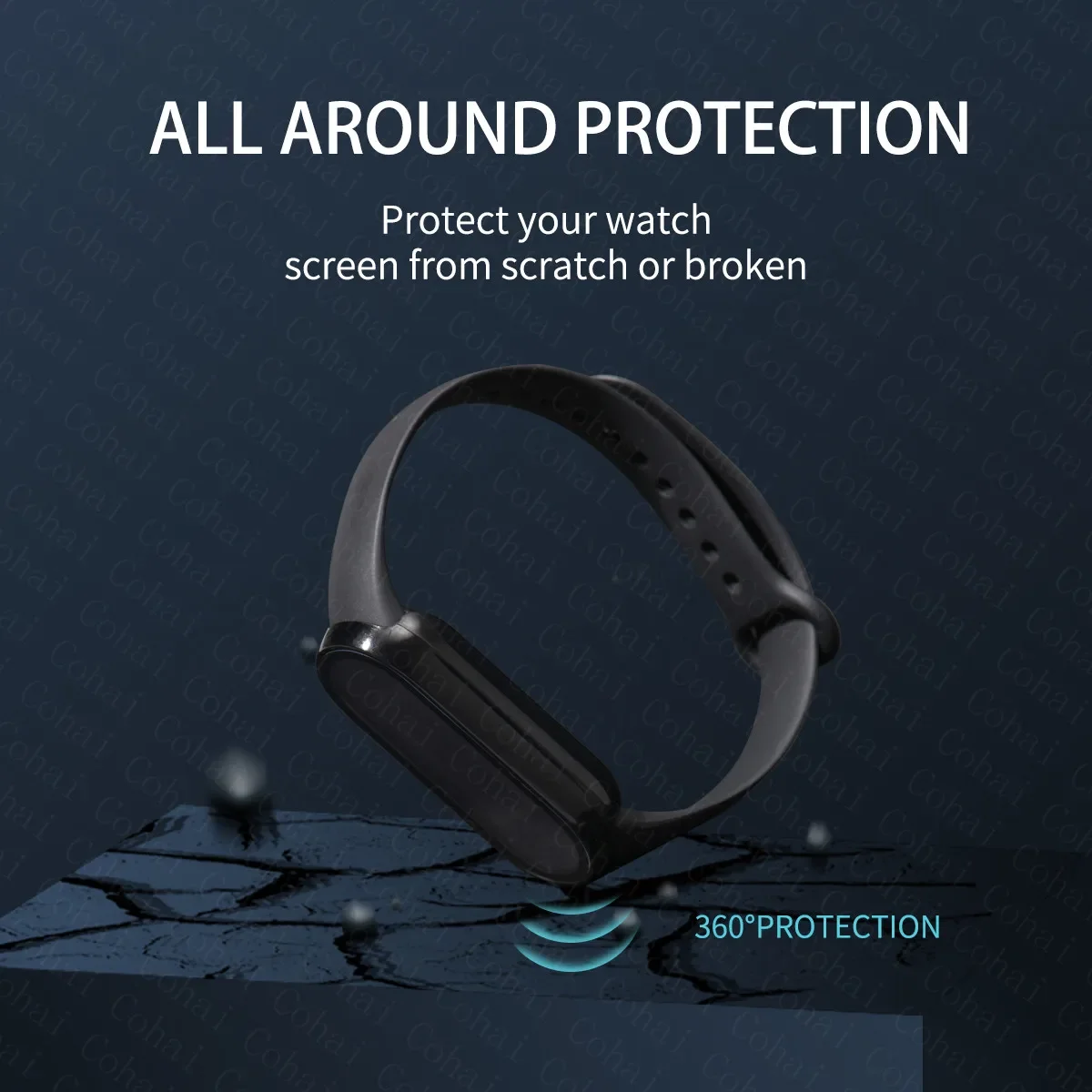 2in1 Case Screen Protector for Xiaomi Mi Band 7 6 5 4 3 Case+Film Full Coverage Protective Cover for Miband 6 7 band 5 4 3 NFC