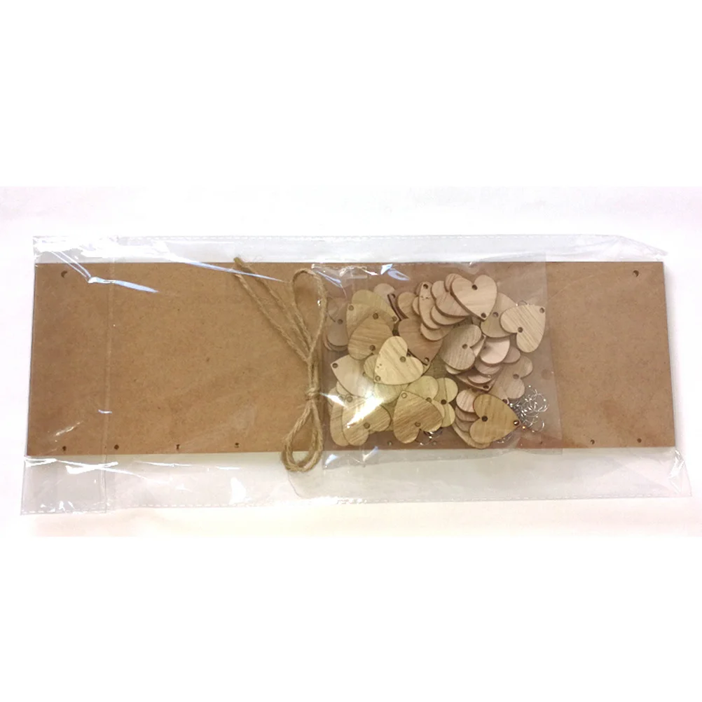 

50 шт. красочная деревянная доска 40X12X0,5 см на день рождения с принтом семейное напоминание о дне рождения Настенный декор диски в форме сердца в комплекте день рождения