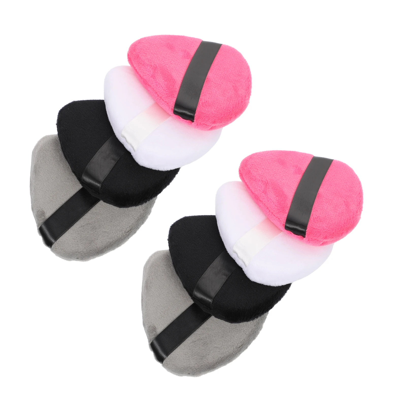 8-teiliges Kosmetik-Puderpad aus reiner Baumwolle, tropfenförmiges Make-up-Werkzeug, bequemer loser Puderquaste, loser Puff für Mädchengesicht