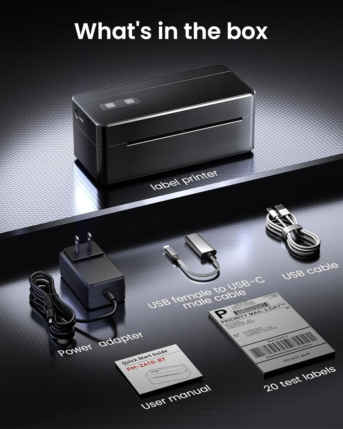 طابعة حرارية بلوتوث، طابعة ملصقات لاسلكية 4x6 للشركات الصغيرة، متوافقة مع iOS، Android، Windows، Mac، eBay، USPS