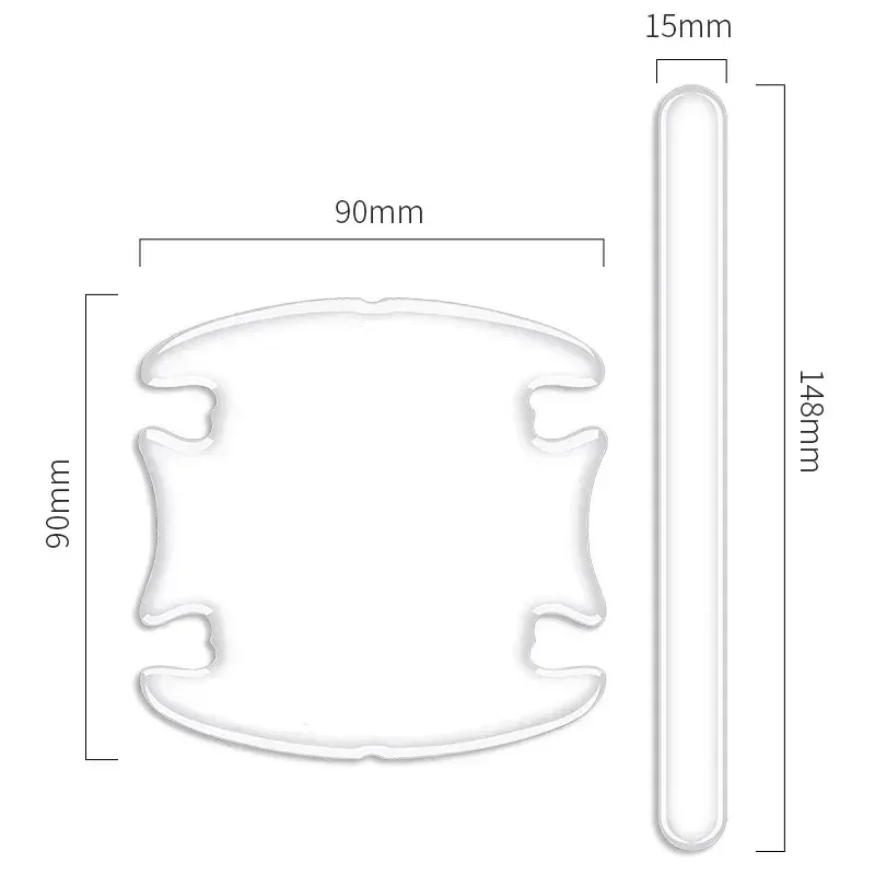 4pcs Car Door Bowl Handle Protector Stickers Anti-collision Strips for Rio Soul K5 K3 Seltos Sorento Forte Optima Soul Sportage