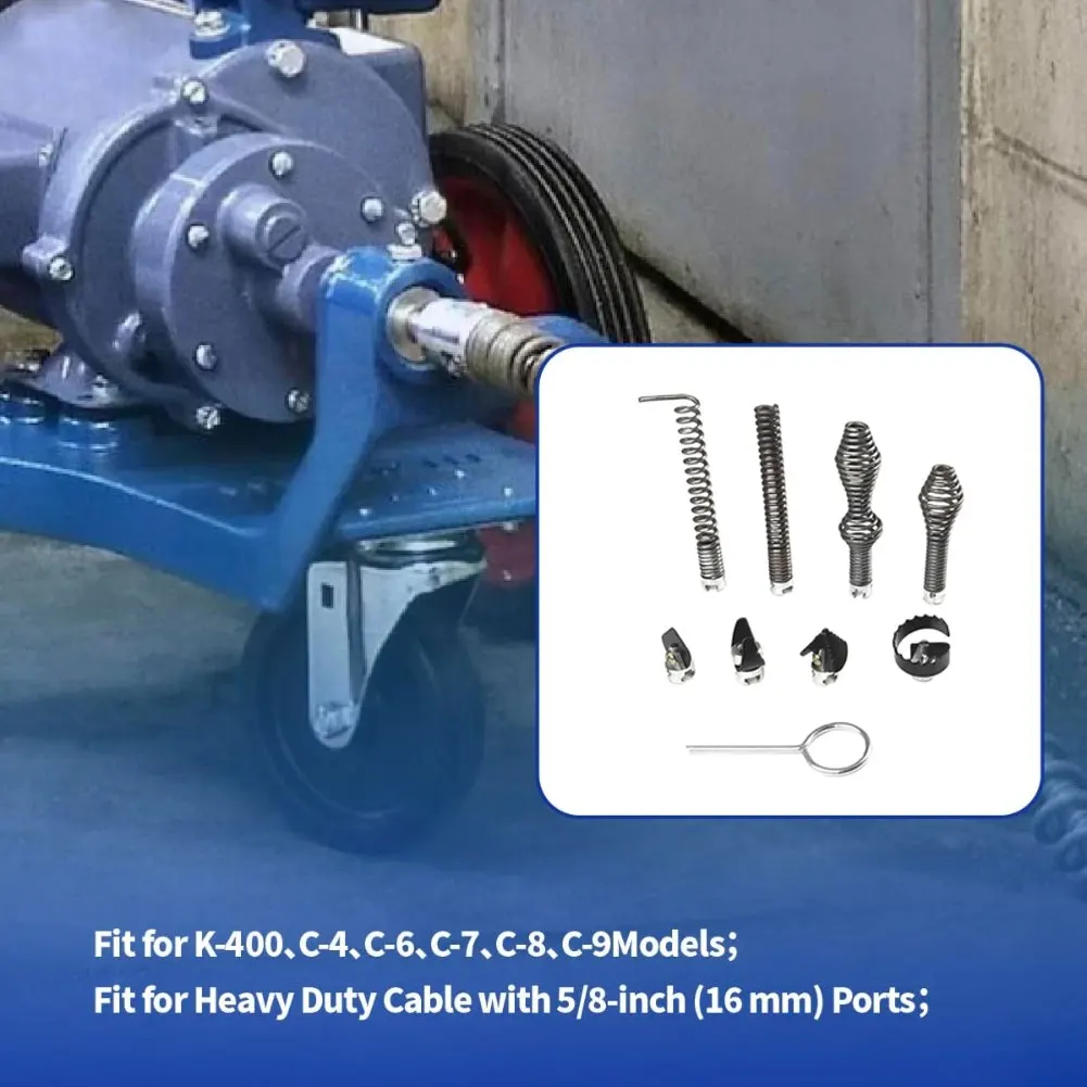 

Сверхмощный набор для очистки слива из 9 предметов с насадками с несколькими головками и дрелью, совместимый для удаления засорения сантехники