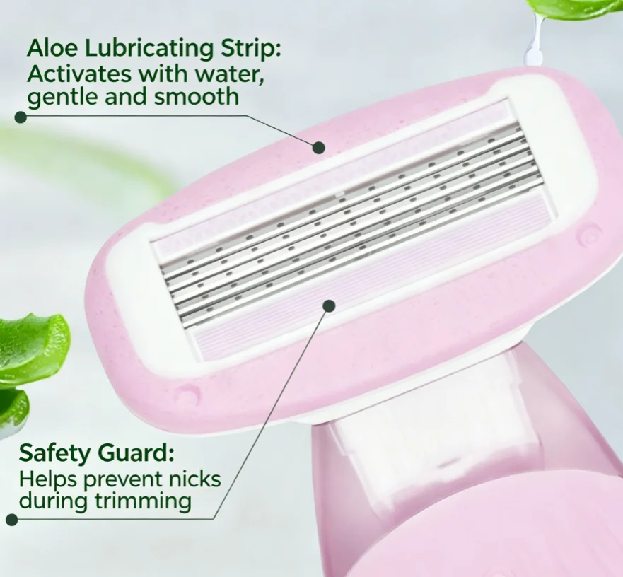 Large-Head Painless Women's Razor Manual Underarm Shaver for Ladies Intimate Hair Removal Tool for Smooth Skin