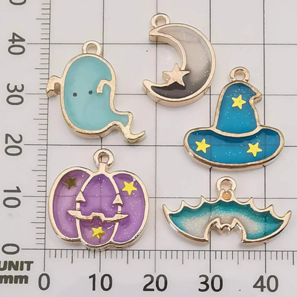 

Pumpkin Ghost Hat Halloween Pendant Decoration DIY Charms Alloy Jewelry Necklace