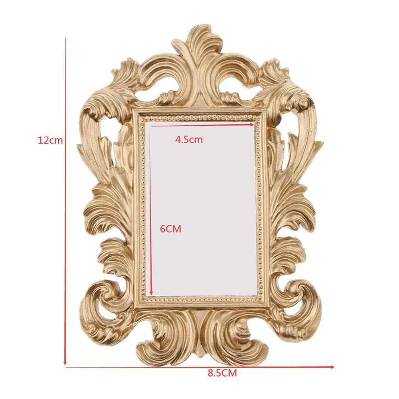 1pc Picture Frame Antique Style Floral Embossed Frame Baroque Photo Frame For Home Office Living Room Hallway Decoration