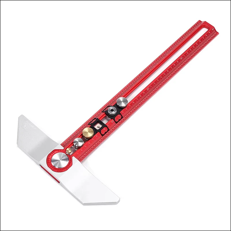 MT-2465 Pro Carpentry Marking Ruler Drawing Ruler T-Square Carpentry Measuring Tool Ruler 600MM/400MM Measuring Range