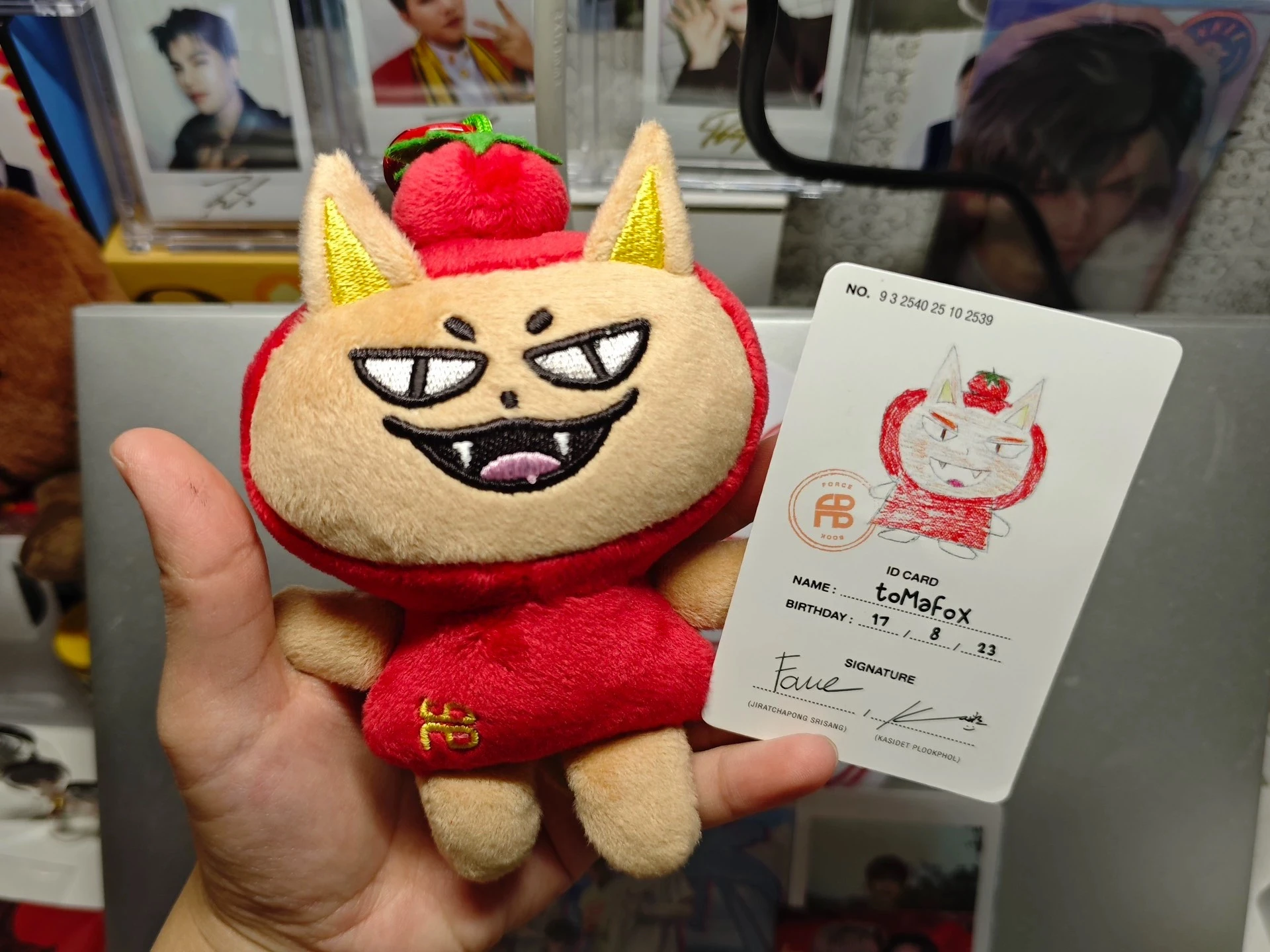 2025 New In Stock Arrival Official Thai Star Forcebook Breezy Ballon Keychain 11cm Tomafox