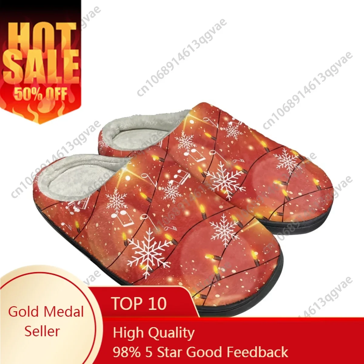 

Christmas Color Candy Lights Pictures Winter Home Cotton Slippers Mens Womens Teenager Plush Bedroom Keep Warm Custom Slipper