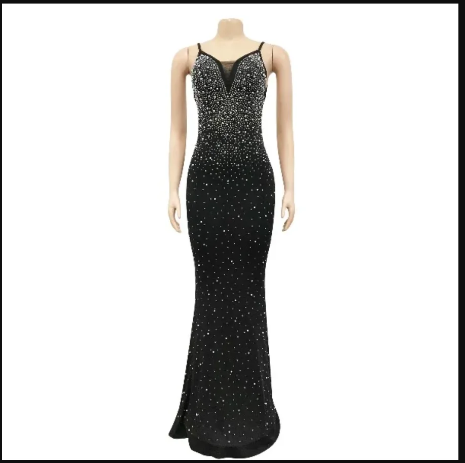 

Sexy Long Dresses Women Fashionable Nightclub Sleeveless Dress Rhinestone Studded Strapless Wear Skirts Summer and Fall 2025 New
