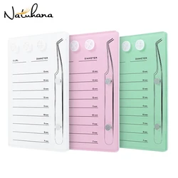 NATUHANA Lash Makeup Tools Grafted Eyelash Extensions Holder Acrylic Pallet Magnetic Suction Scale Plate