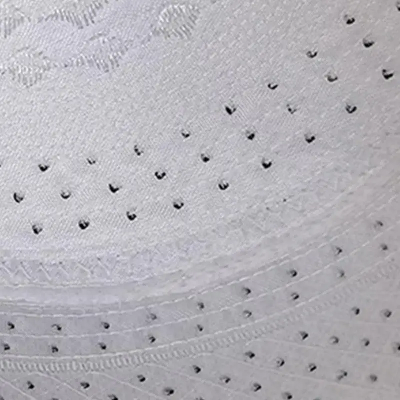 Ethnic Hat for Men Islamic Prayer Lightweight Embroidery White Skull Cap Turban 6XDA