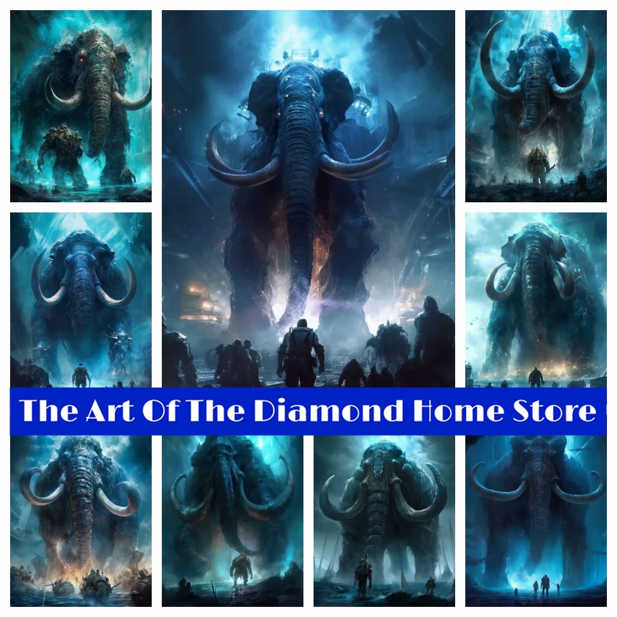 

Mammoth 5D DIY AB Diamond Painting Embroidery Fantasy Animal Art Cross Stitch Mosaic Picture Handicraft Home Decor Gift 2023 New