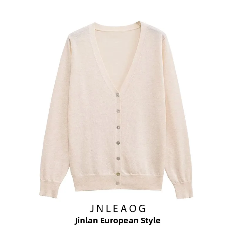 

Faionable Pure Wool V-Ne Jaet женский осенний новый универсальный дизайн вязаный длинный кардиган све из полиэфирного волокна