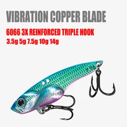 Metal VIB Bait 3.5g 5g 7.5g 10g 14g Copper Vibration Blade Fishing Lures Sinking Swimbait Iscas Artificiais Pesca Bass Pike