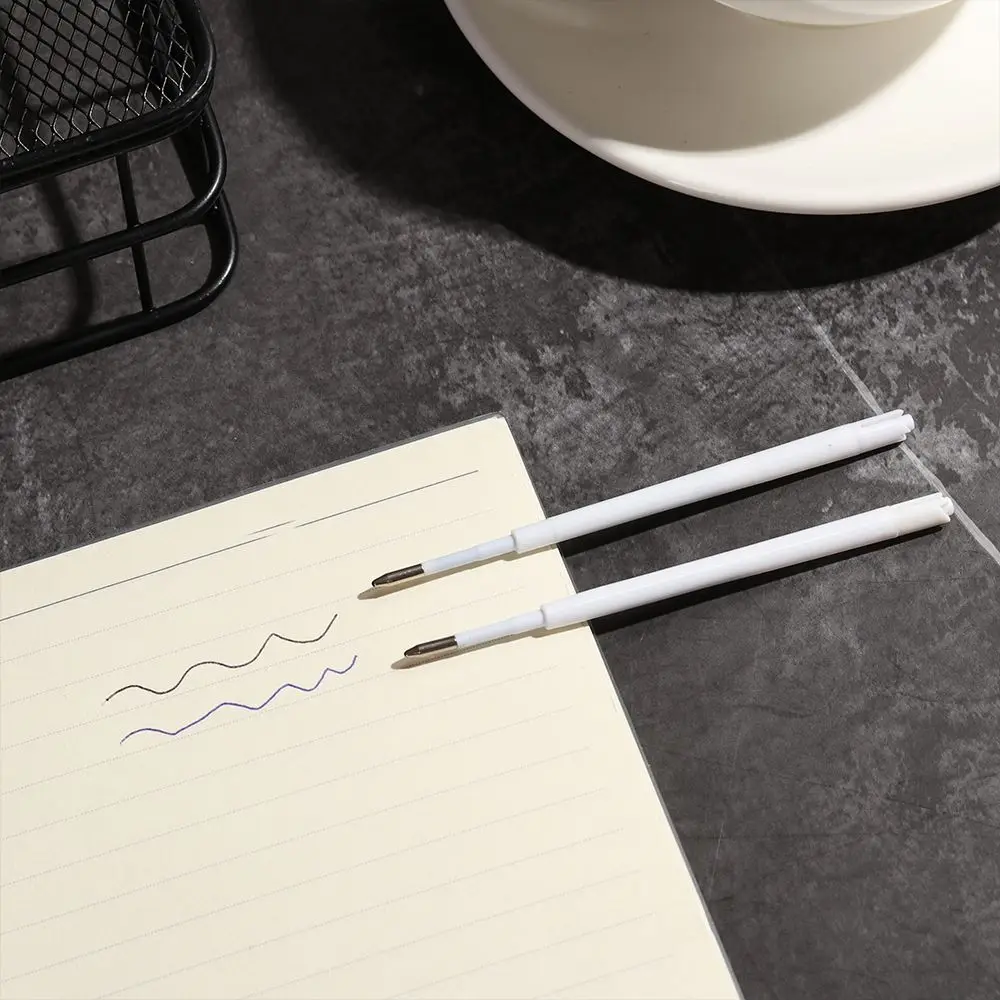 10 Pcs/lot Stationery Large-capacity Plastic Writing Tool Press Pens Core Replacement Lead Ballpoint Pen Refill
