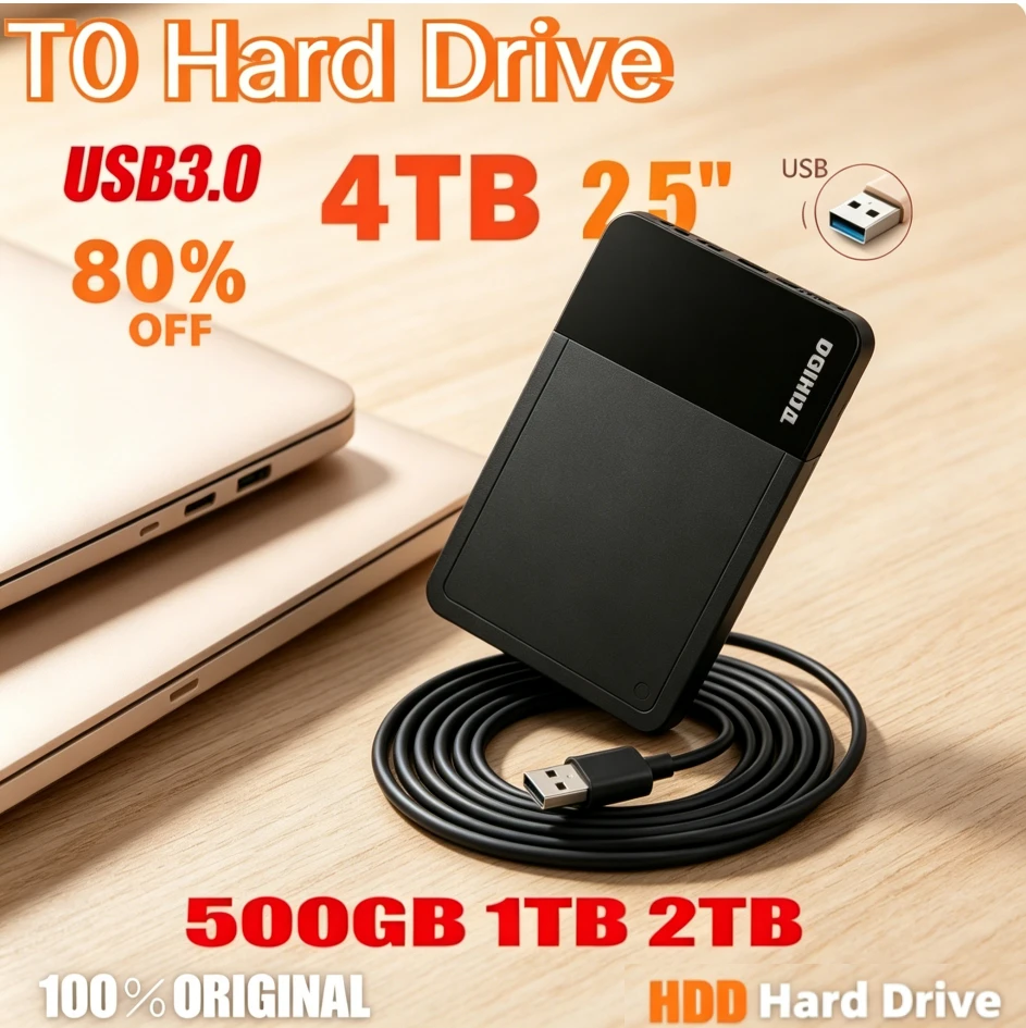 

Toshiba T0 Portable External Hard Drive High Speed Storage Disk Compatible With Laptop Desktop PC Mac Android Mobile Data Backup