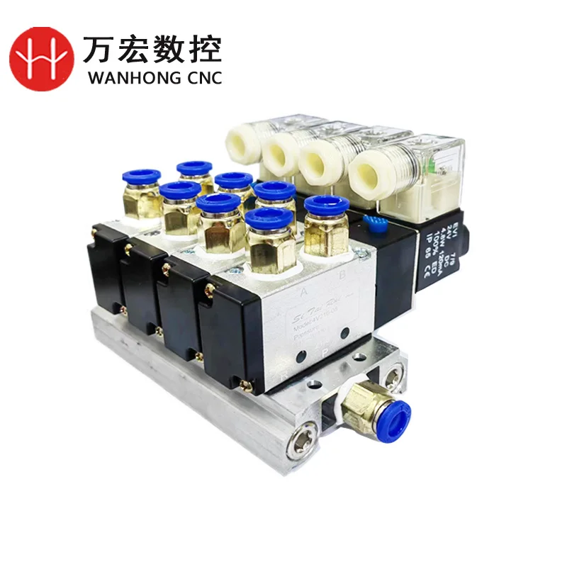 Пневматический электромагнитный клапан постоянного тока 24 В постоянного тока 12 В переменного тока 110 В переменного тока 220 В/резной станок, группа электромагнитных клапанов 4 В 210-08
