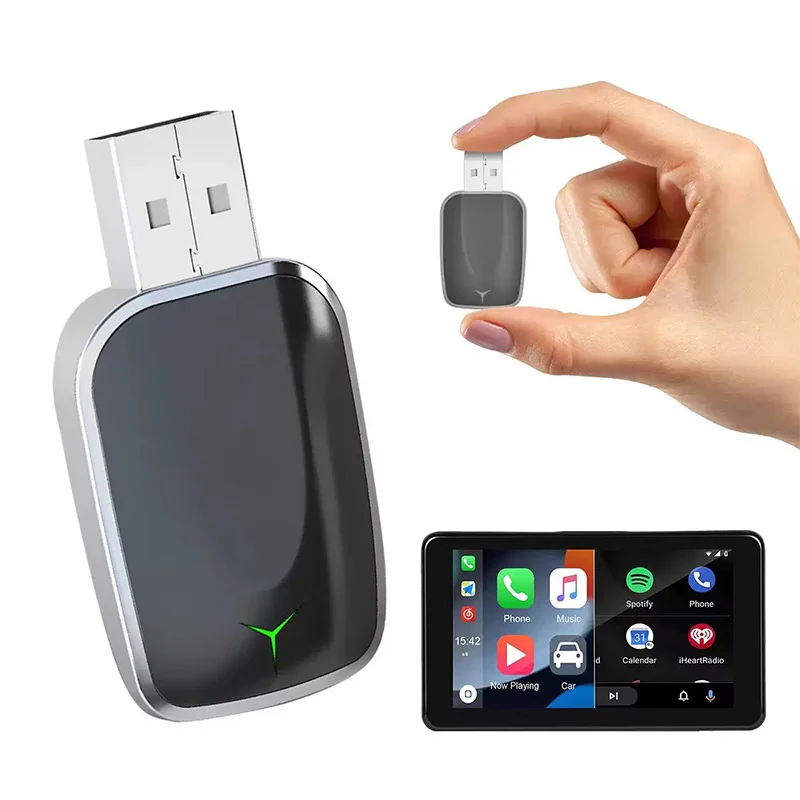 2026 Wireless CarPlay Android Auto Adapter 2025 New Upgrade for 99% Cars WiFi &Low-Latency Streaming Plug&Play Wired to Wireless