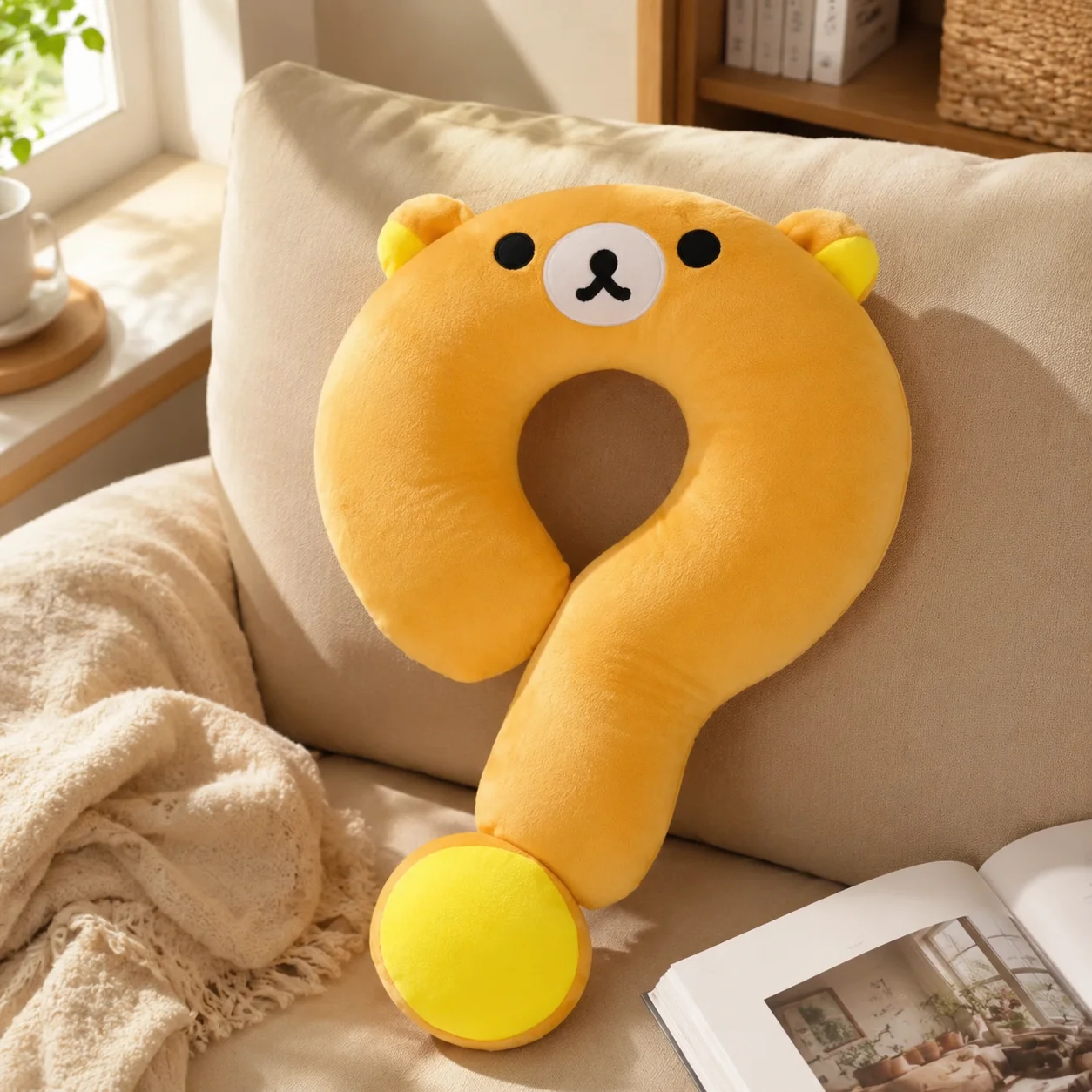 Home Office Questions - Rilakkuma Soru Işareti Yastık Karikatür Yastık