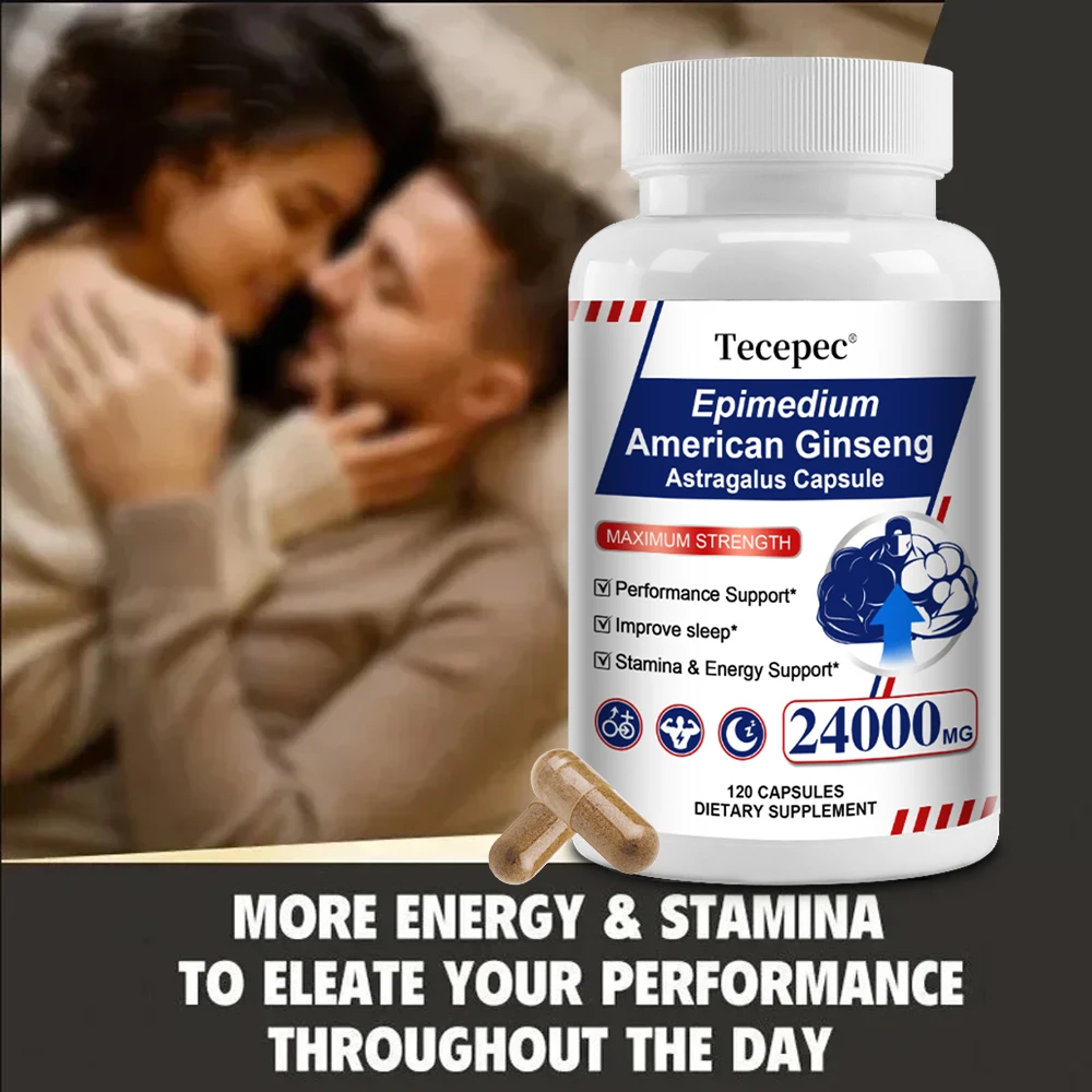 Ginseng & Astragalus Capsules, Supports Strength, Endurance & Energy, Promotes Sleep, Natural Immune Support, 30/60/120 Capsules