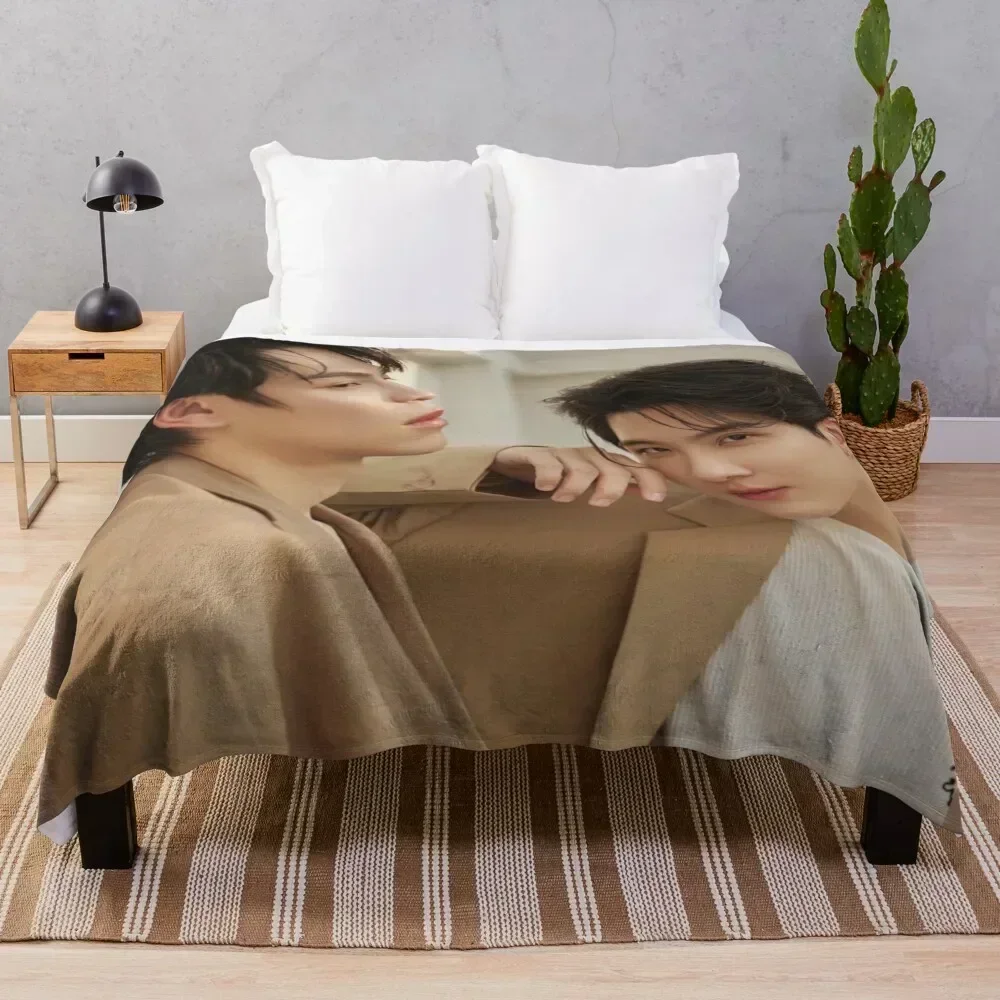 First Khaotung Only Friends BL SERIES thai ?????????????? thailand gmmtv bl series Throw Blanket Warm manga Bed linens Blankets