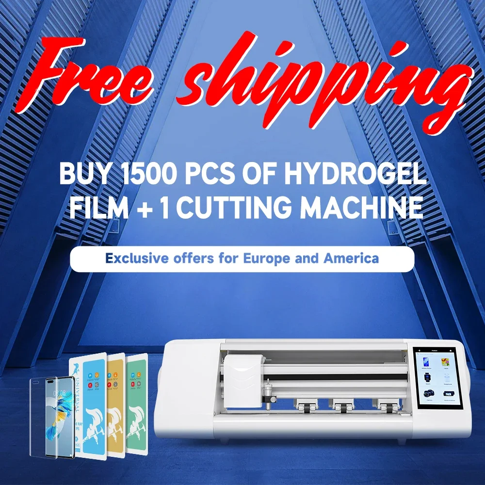 Free Shipping Unlimited Mobile Phone Back Skin Screen Protector Hydrogel Film Cutting Machine