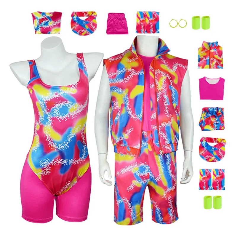 

Hot Movie Barbiee Cosplay Ken Sports Uniform Swimsuit With Hat Unisex Adult Daily Wear Beach Halloween Party Cosplay Costume