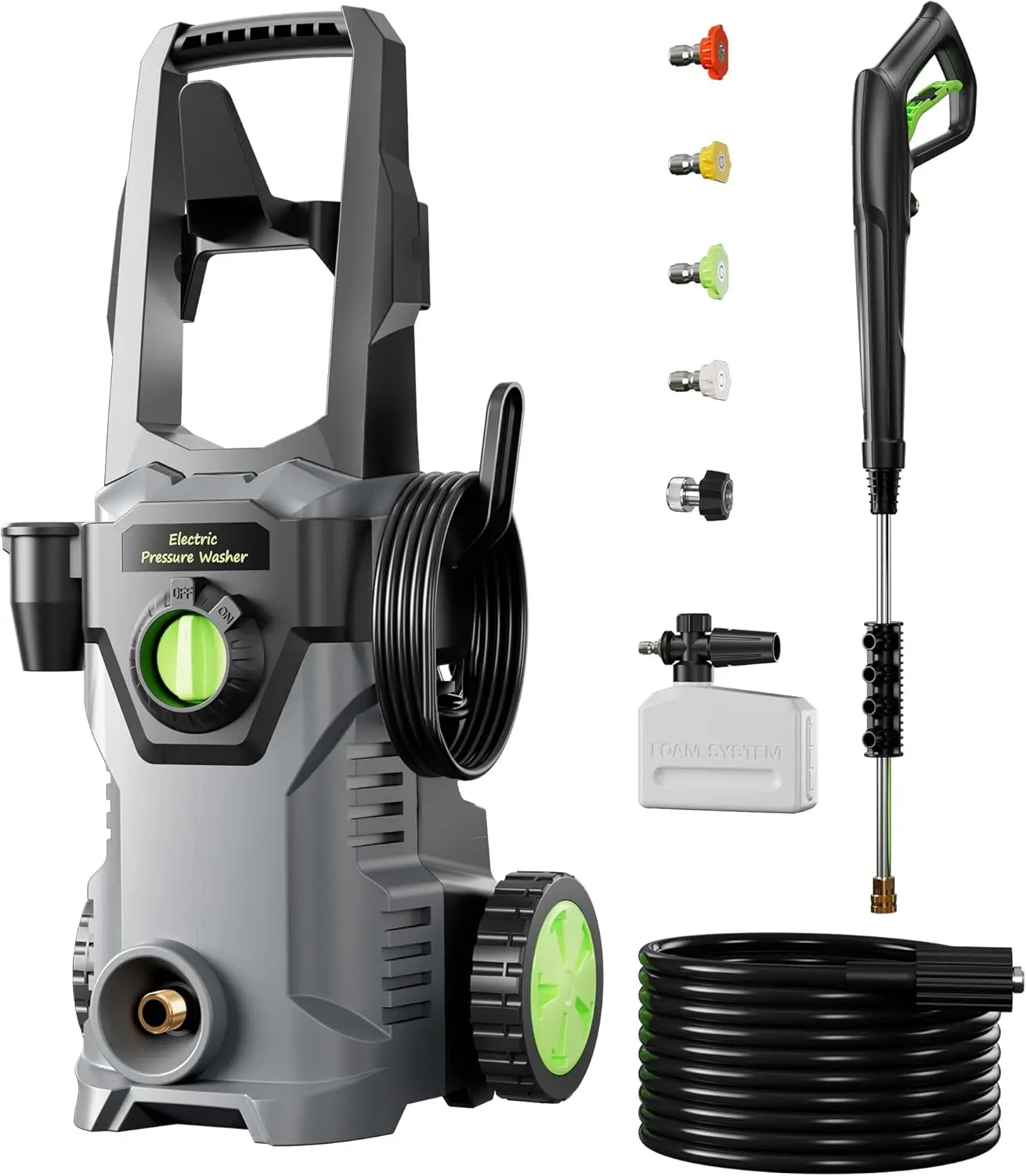 

Pressure Washer, Power Washers 4800PSI 2.6GPM with 4 Quick Connect Nozzles, High Pressure Washer for Cars, Fences, Patios