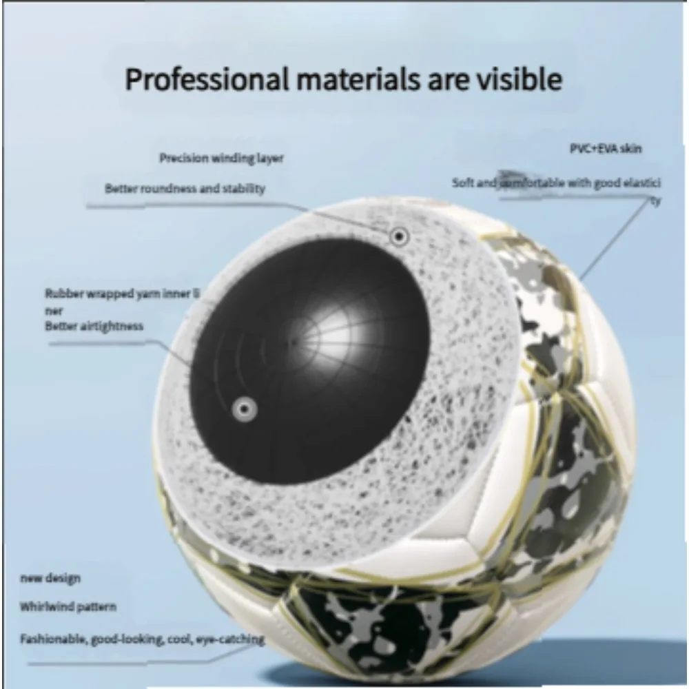 2025 Soccer Balls Professional Size 5 High Quality Soft Seamless Outdoor Sports League Football Training Match Futsal Ball Gift