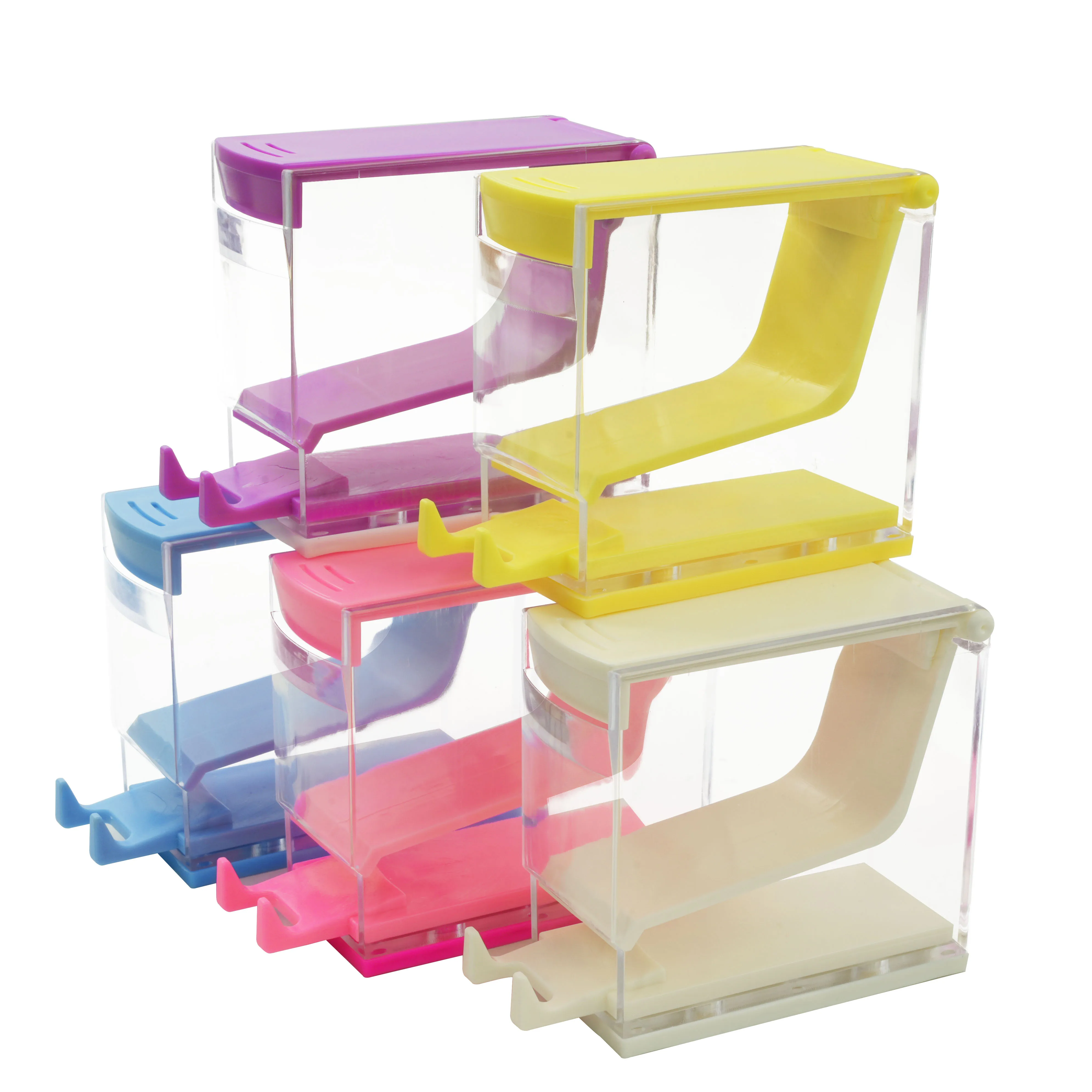 WELLCK Dental Cotton Roll Dispenser Holder Press Type Box Holder Dental Swab Storage Box Dentist Clinic Dentistry Supplies