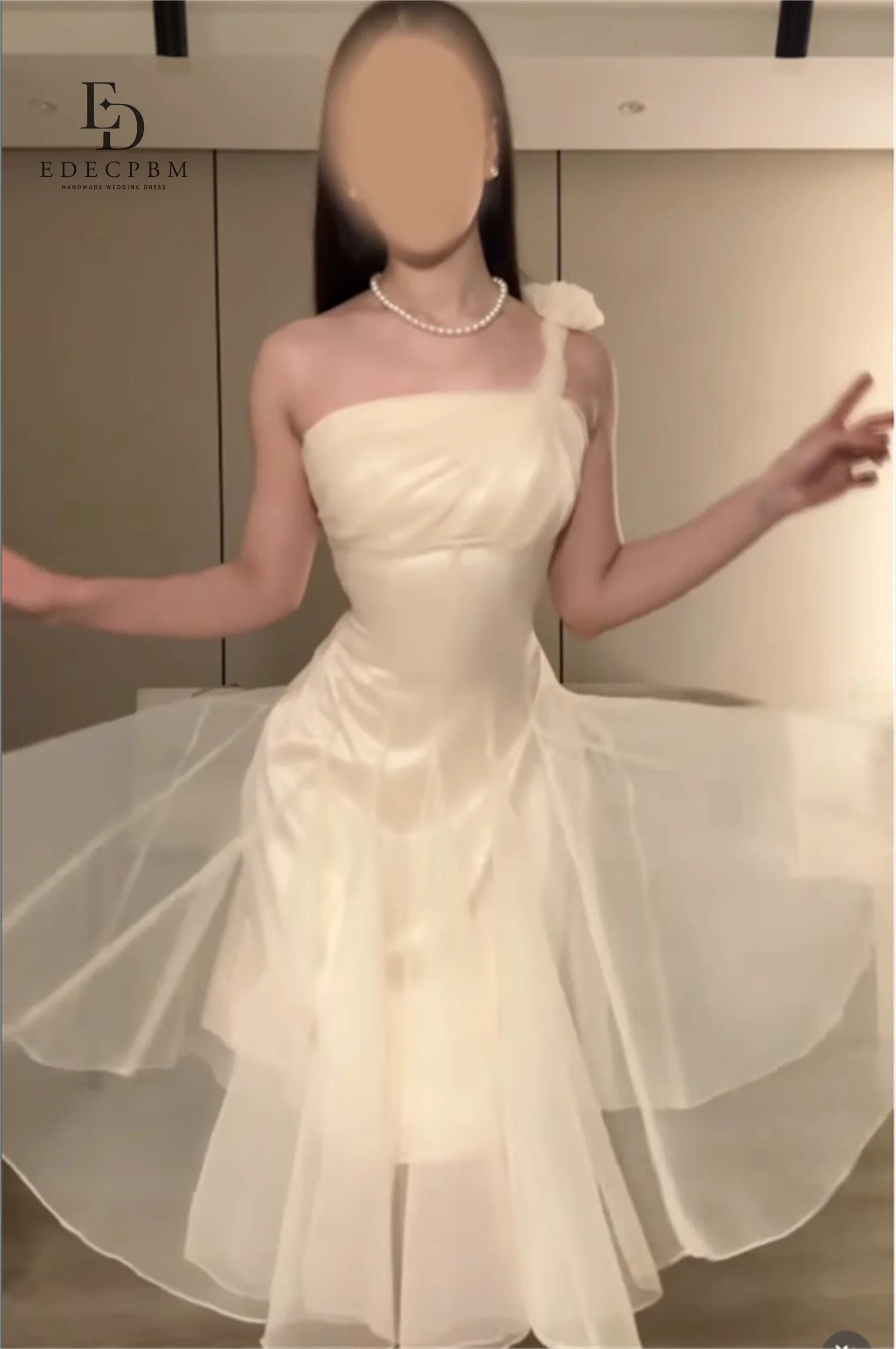 EDECPBM Sukienki Wieczorowe na Specjalne Okazje Eleganckie Sukienki na Przyjęcia Średniej Długości w Kolorze Szampańskim o Kroju A-line