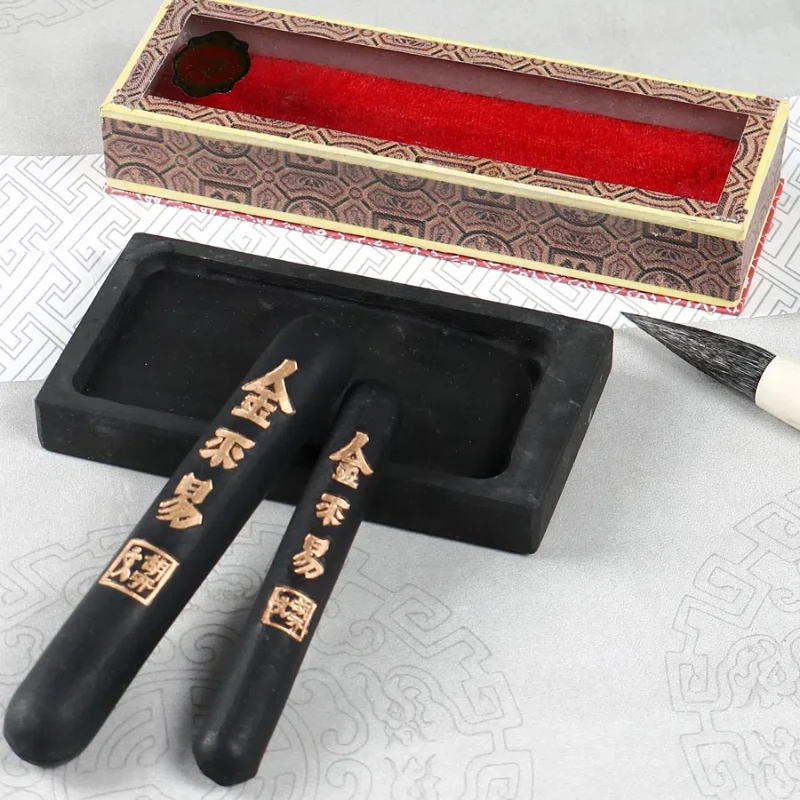 

Anhui Oil Soot Ink Ingot Handmade Old Hu Kaiwen Calligraphy Painting Ink Stick Four Treasures of the Study Chinese Ink Block