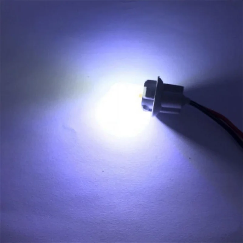 5/10/50/200 قطعة الأبيض لوحة ترخيص مُضاء لمبات كهربائية W5W T10 COB 4SMD السيارات وقوف السيارات التخليص مصباح Canbus السيليكا مشرق إسفين #6