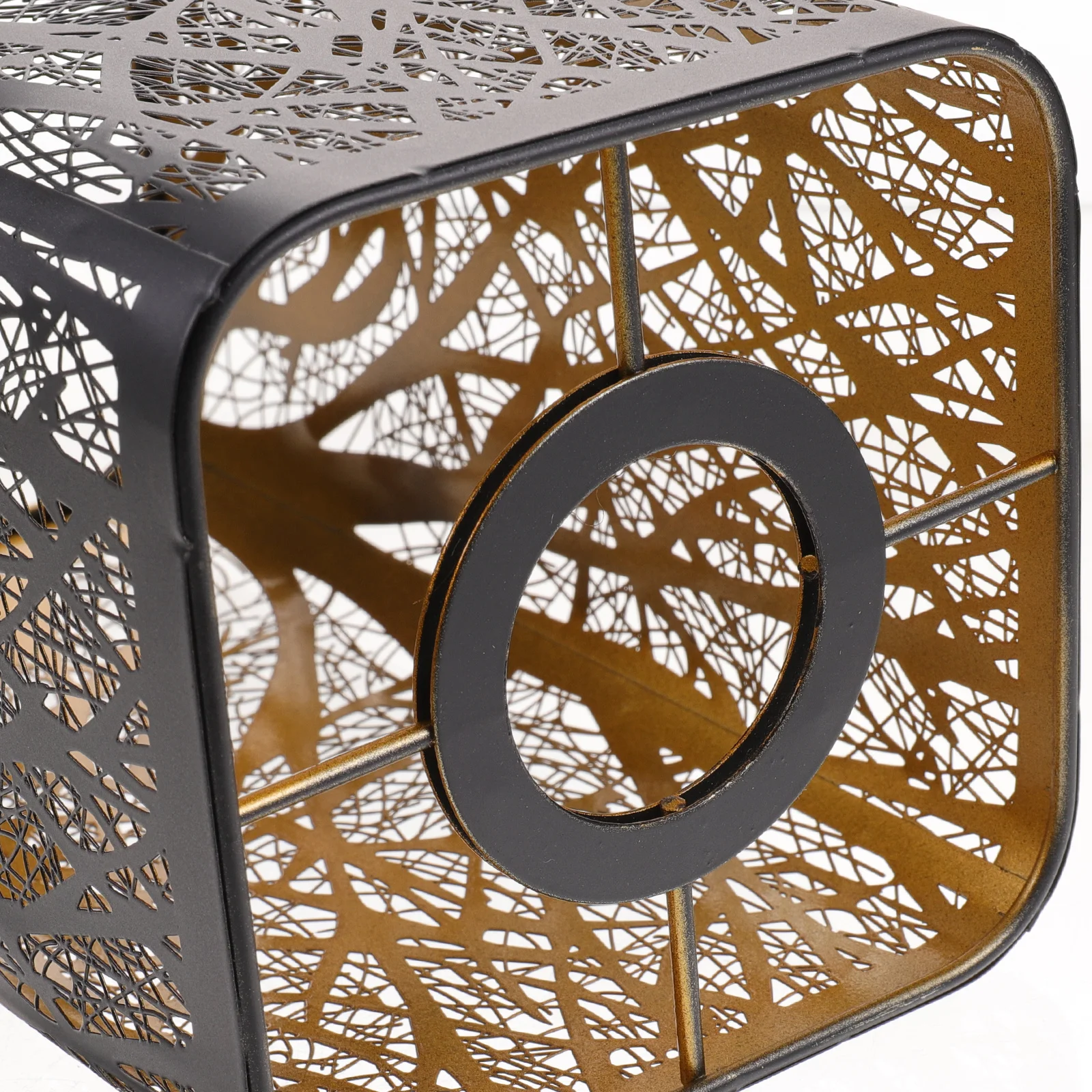 

2 шт. полый металлический абажур квадратный настольный абажур черный маленький светильник для спальни декоративное диффузное освещение