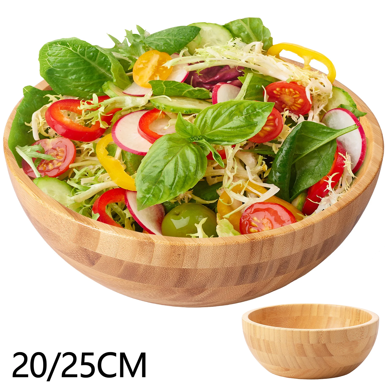 

Bamboo Fruit Salad Bowl Japanese Style Rice Bowl Large Capacity Ramadan Tableware Cooking Kitchen Utensils Bamboo Soup Bowls