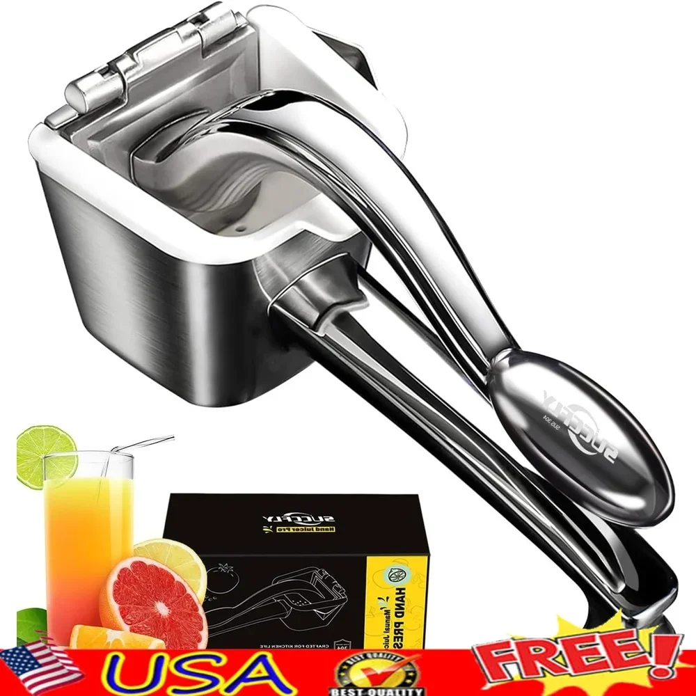 

Stainless Steel Lemon Squeezer Manual Juicer Heavy Duty Citrus Lime Orange Fruit Press Ergonomic Labor-saving Portable Juicing