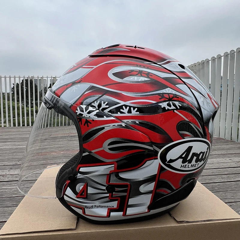 

VZ-RAM Classic 3/4 шлем с открытым лицом, защитные шлемы для мотоциклов Harley и круизных мотоциклов, HAGA красное пламя, Capacete